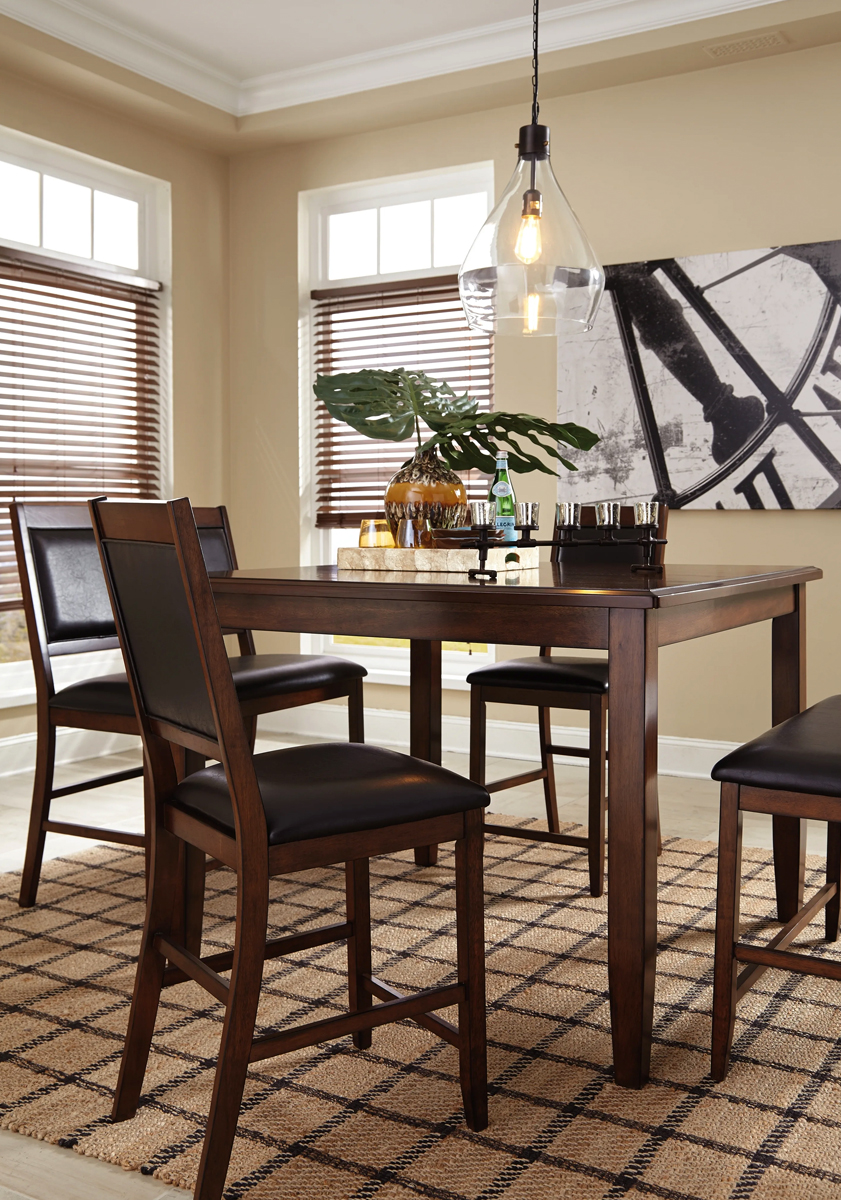 Dining Room Counter Table Set Of 5, Meredy Dining Room Table And Chairs With Bench Set Of 6
