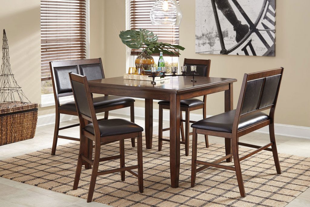 meredy brown dining room counter table sets